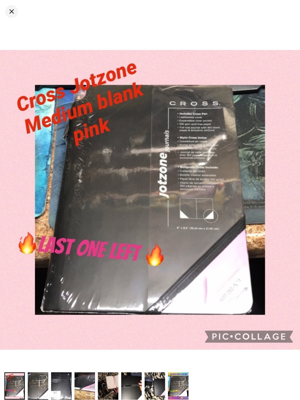 Cross Jotzone Medium Journal - Black with Pink Accent with pen New sealed